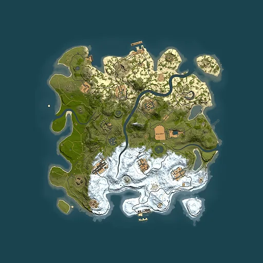 Rust map seed 1208464364, 3500x3500m top-down preview