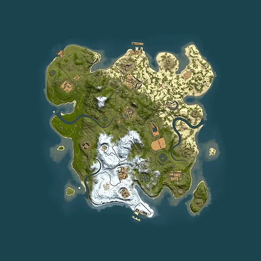 Rust map seed 505478078, 3500x3500m top-down preview