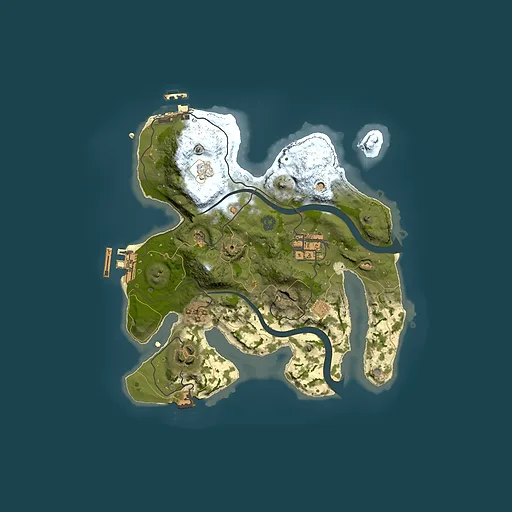 Rust map seed 2099737678, 2500x2500m top-down preview