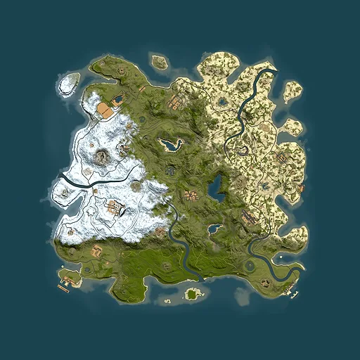 Rust map seed 1276913448, 4500x4500m top-down preview