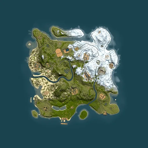 Rust map seed 1595229937, 3500x3500m top-down preview