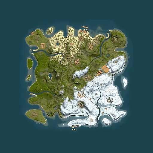 Rust map seed 2023888601, 4000x4000m top-down preview