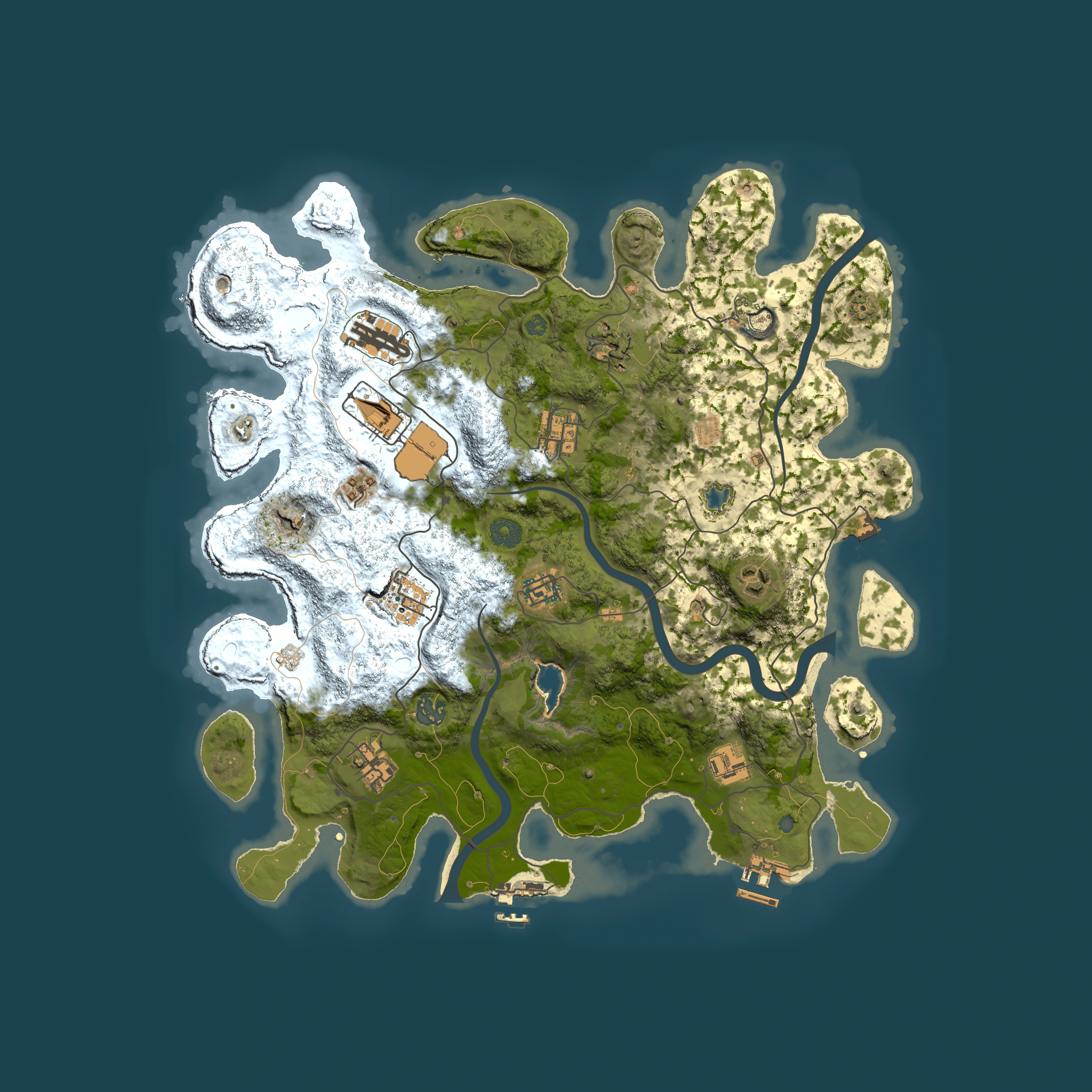 Full top-down render of Rust map seed 431946345, 4000x4000m