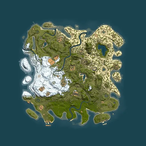 Rust map seed 963860289, 4500x4500m top-down preview