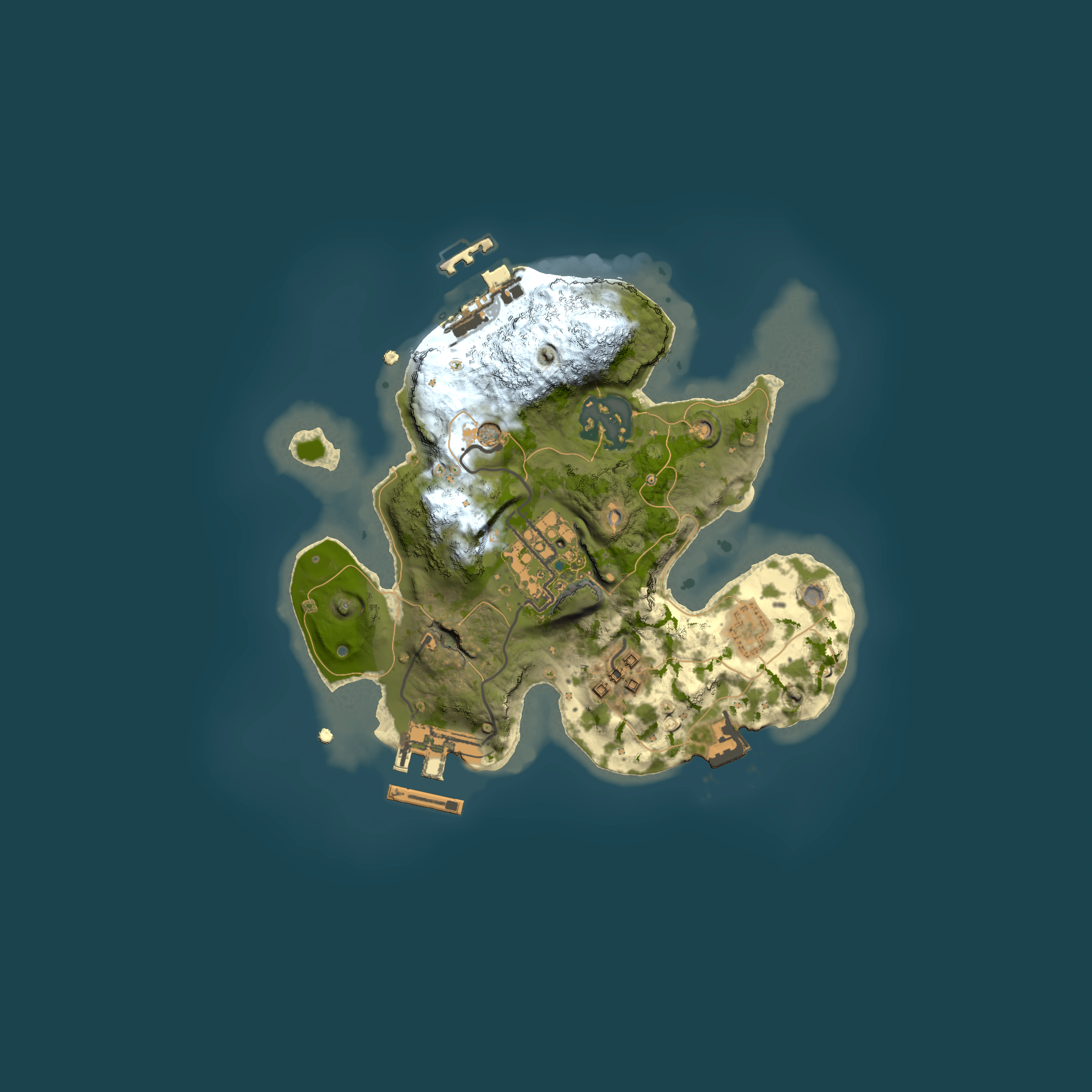 Full top-down render of Rust map seed 1124602607, 2000x2000m