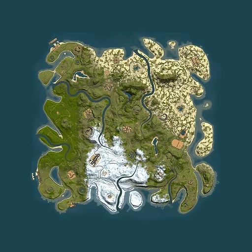 Rust map seed 1581990877, 4500x4500m top-down preview