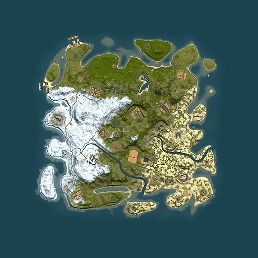 Rust map seed 1350677092, 4000x4000m top-down preview
