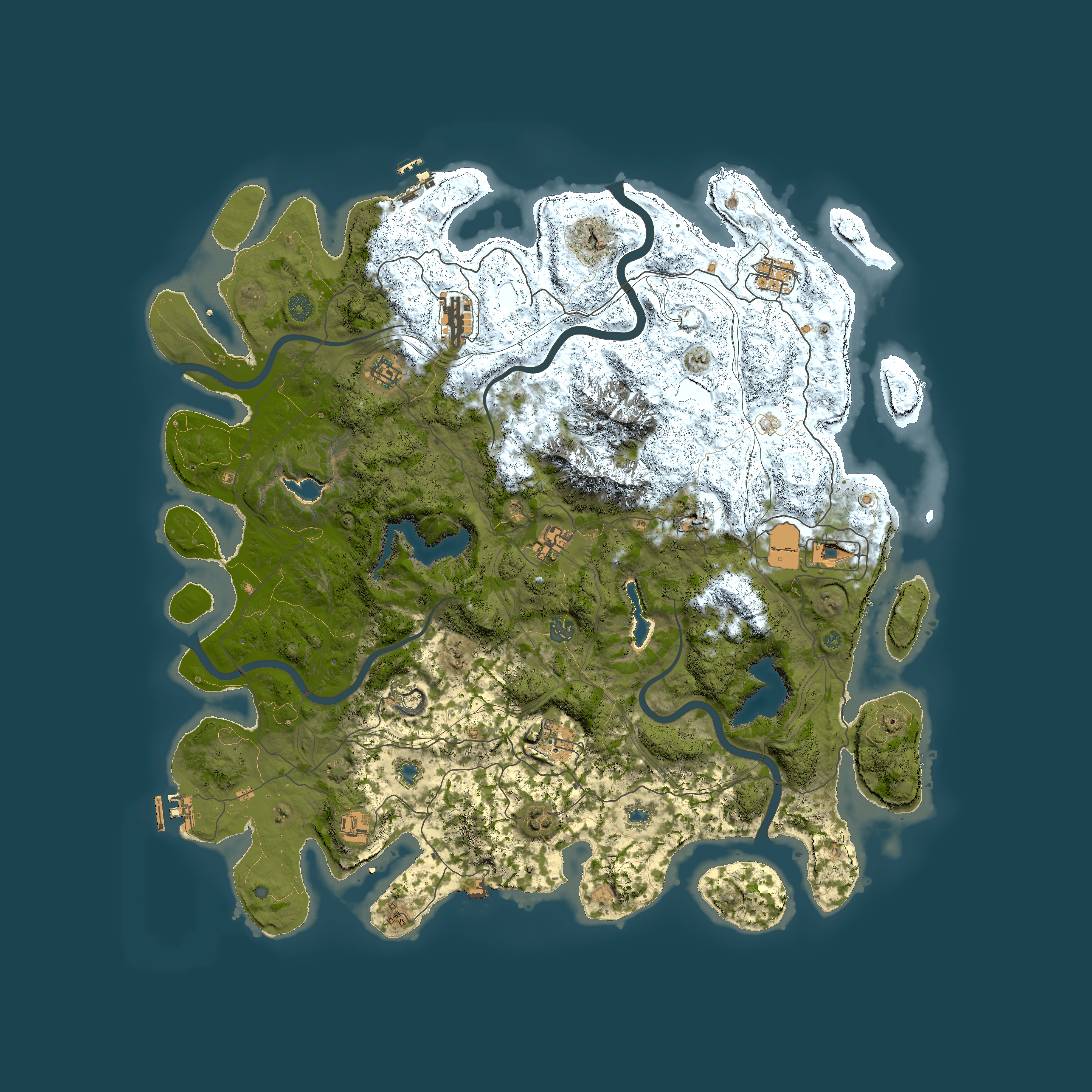 Full top-down render of Rust map seed 1553197819, 5000x5000m