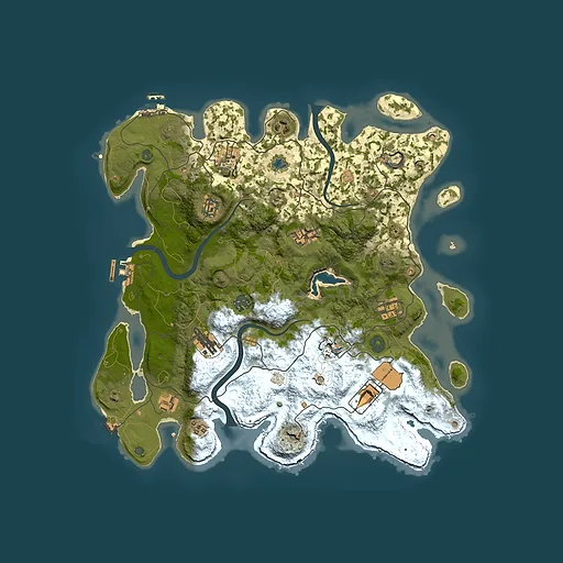 Rust map seed 1849165385, 4000x4000m top-down preview