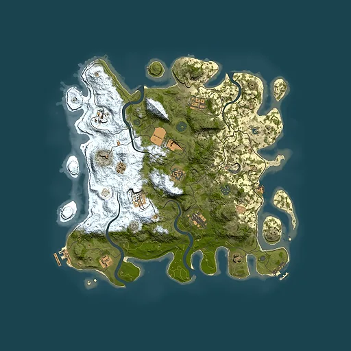 Rust map seed 1846009532, 4000x4000m top-down preview