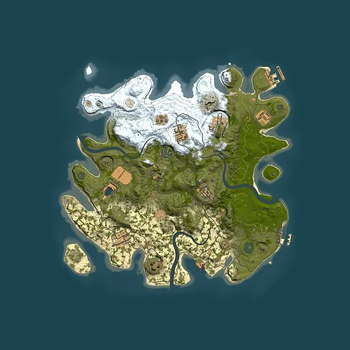 Rust map seed 1029524071, 3500x3500m top-down preview