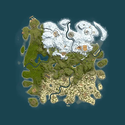 Rust map seed 1843213575, 4500x4500m top-down preview