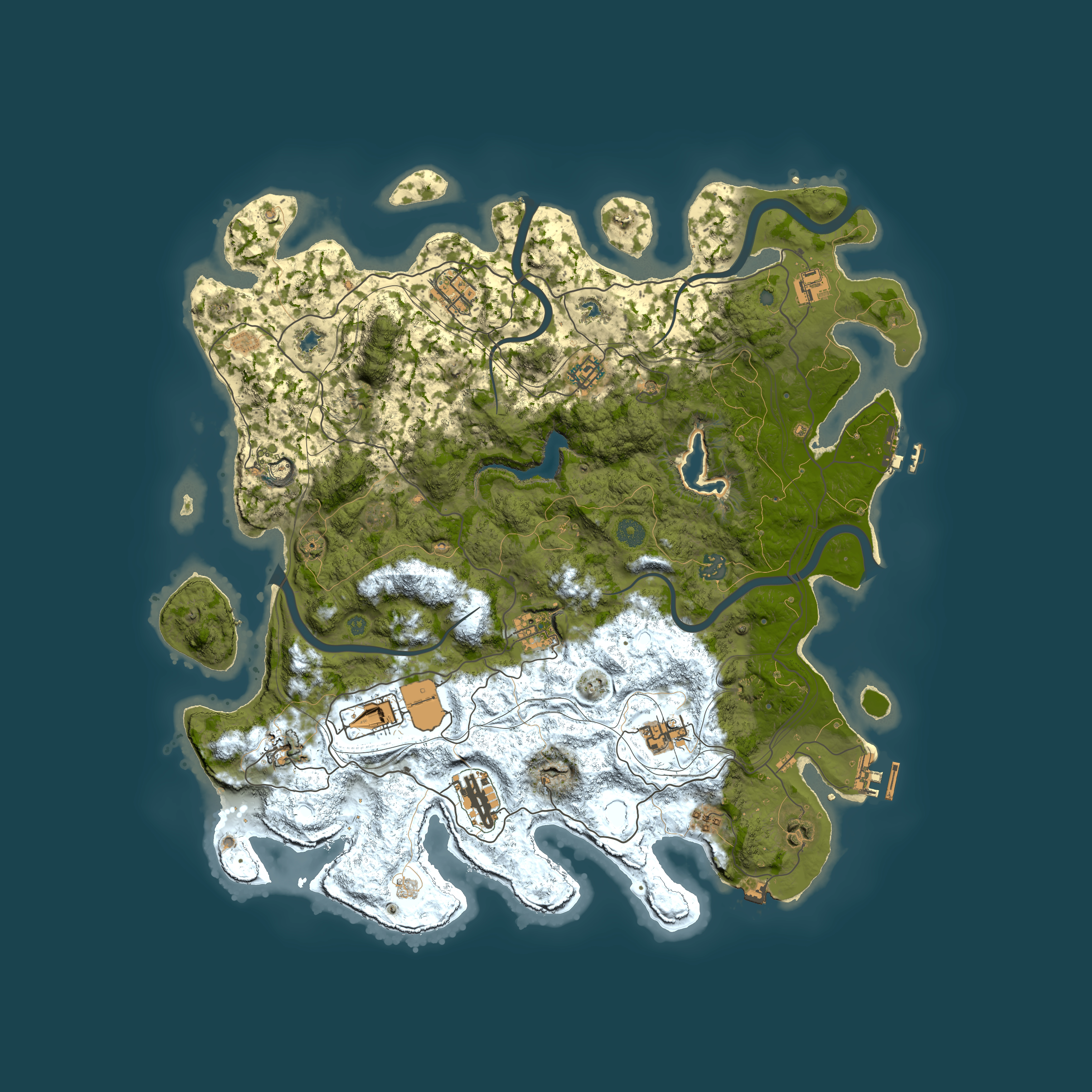 Full top-down render of Rust map seed 246430799, 4500x4500m