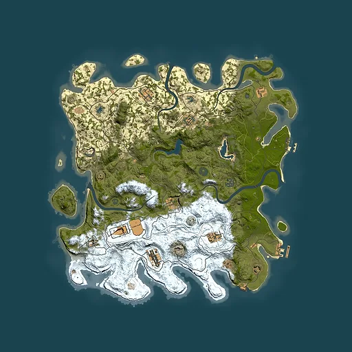 Rust map seed 246430799, 4500x4500m top-down preview