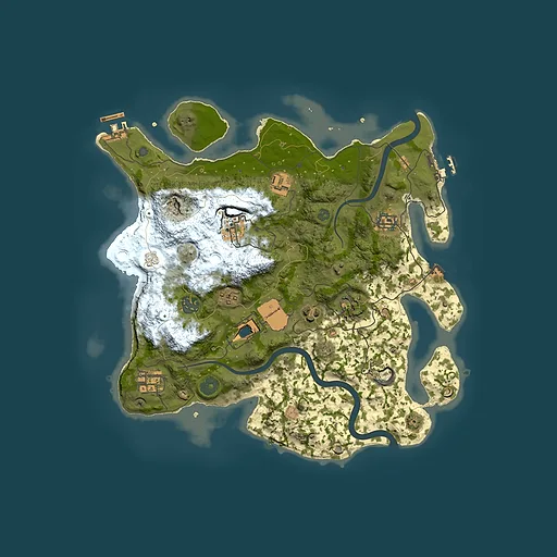 Rust map seed 31503140, 3500x3500m top-down preview
