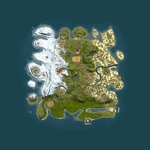 Rust map seed 581134680, 3500x3500m top-down preview