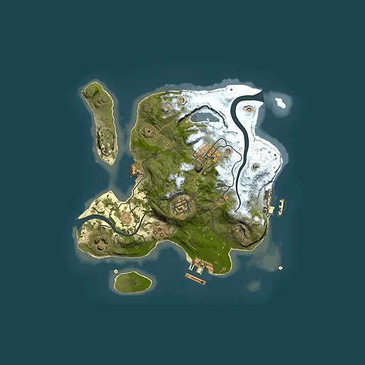 Rust map seed 1276422521, 2500x2500m top-down preview