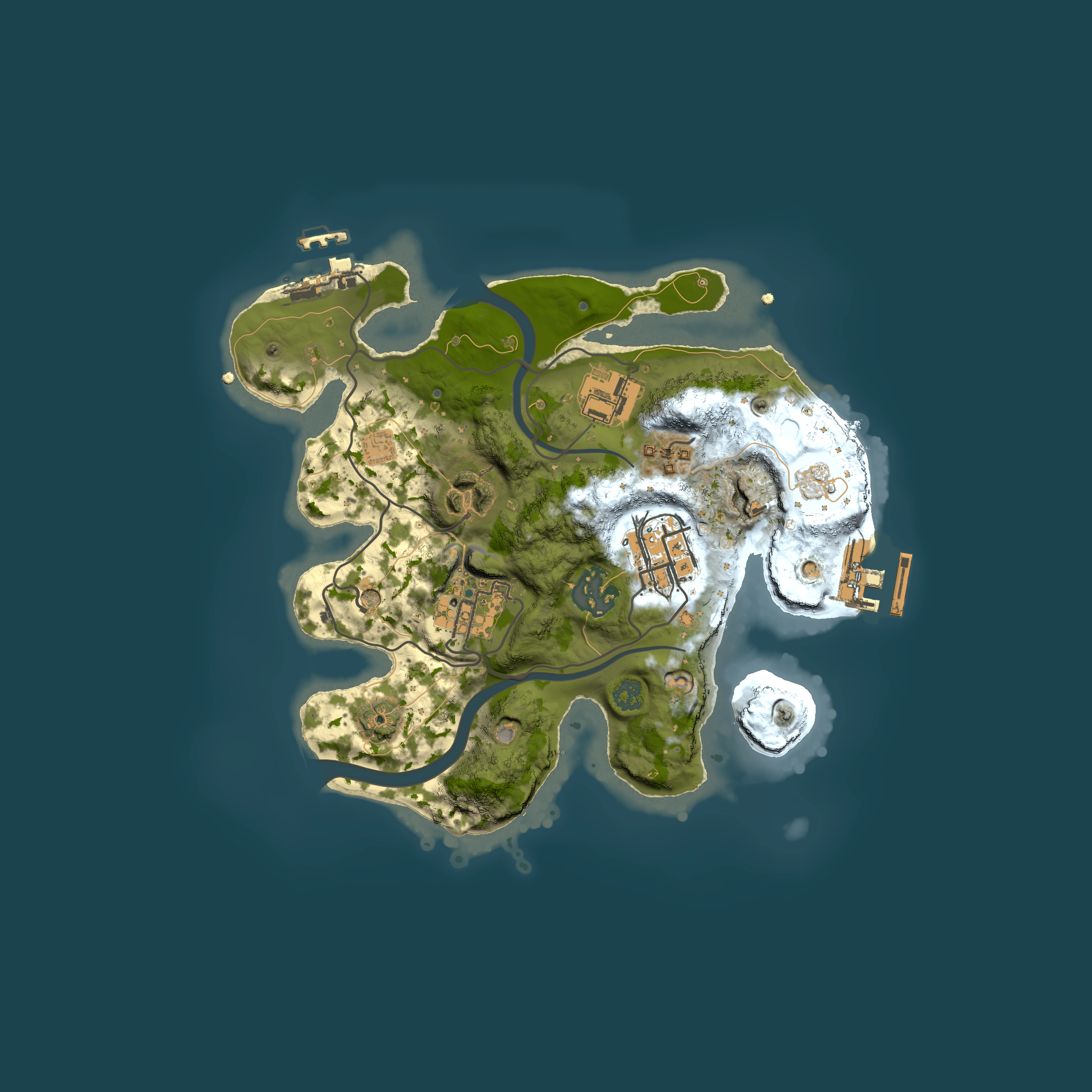 Full top-down render of Rust map seed 517390895, 2500x2500m