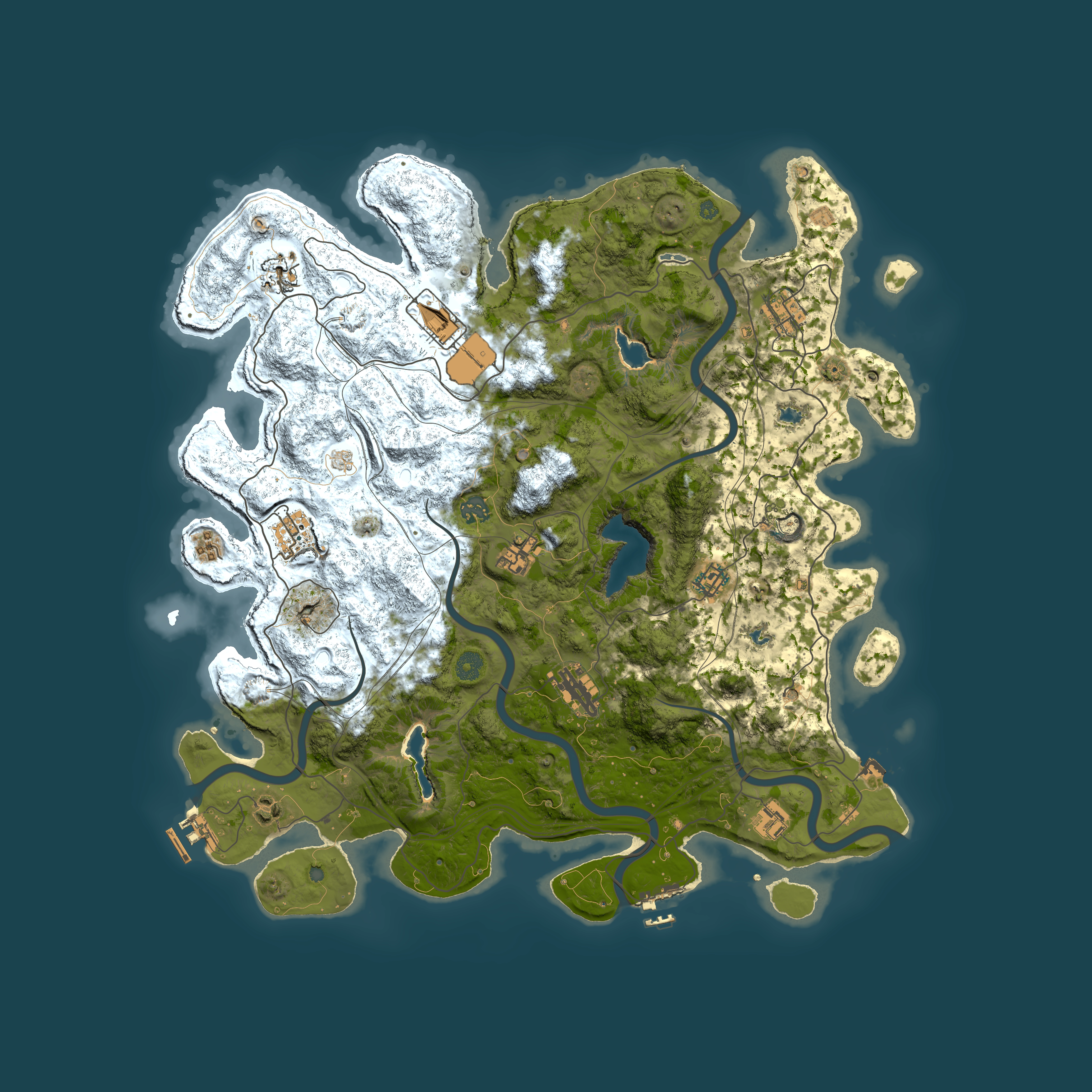 Full top-down render of Rust map seed 1014446866, 4500x4500m