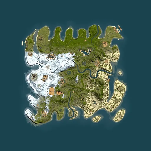 Rust map seed 124249756, 4000x4000m top-down preview