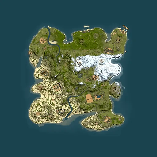 Rust map seed 815805595, 3500x3500m top-down preview