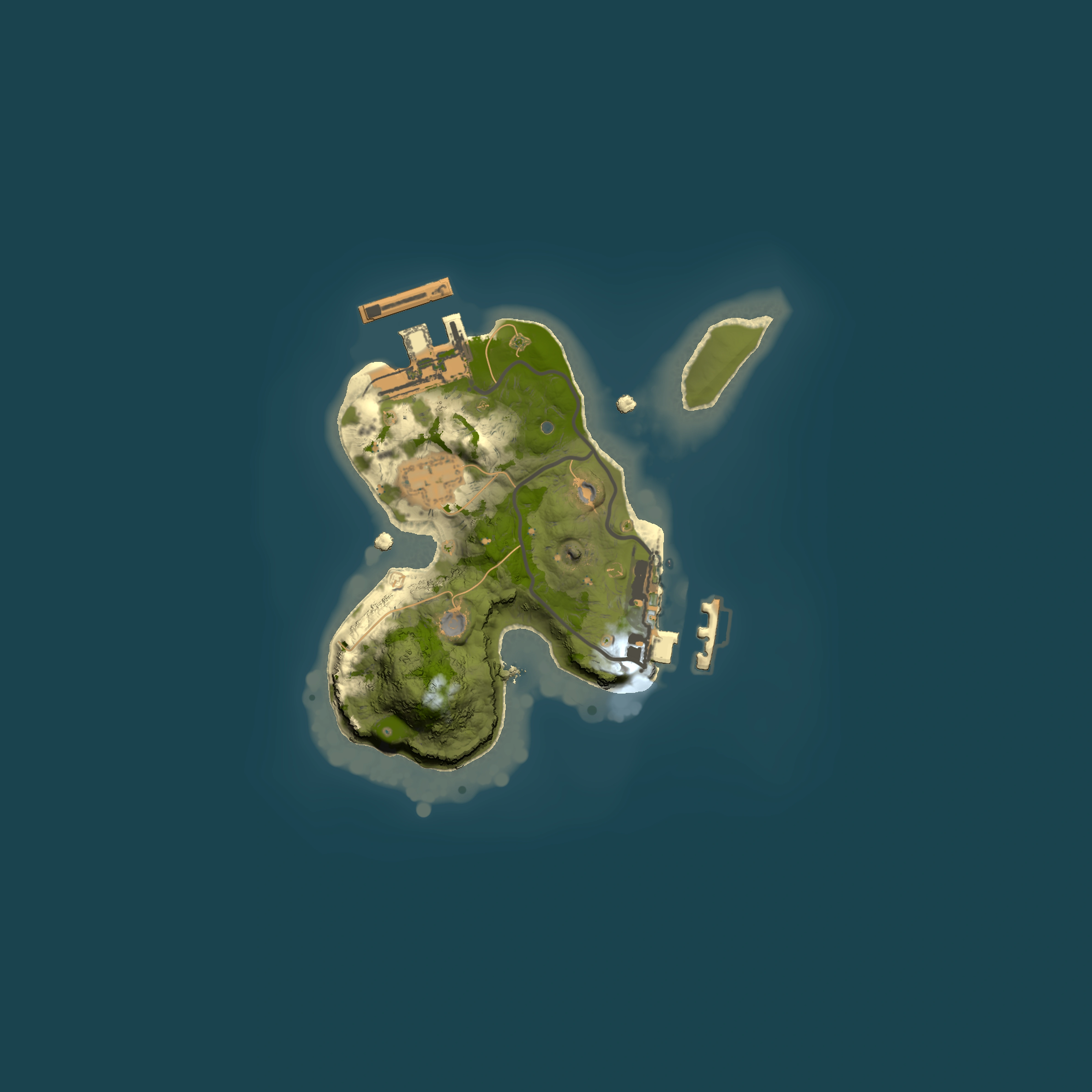 Full top-down render of Rust map seed 192843800, 1500x1500m
