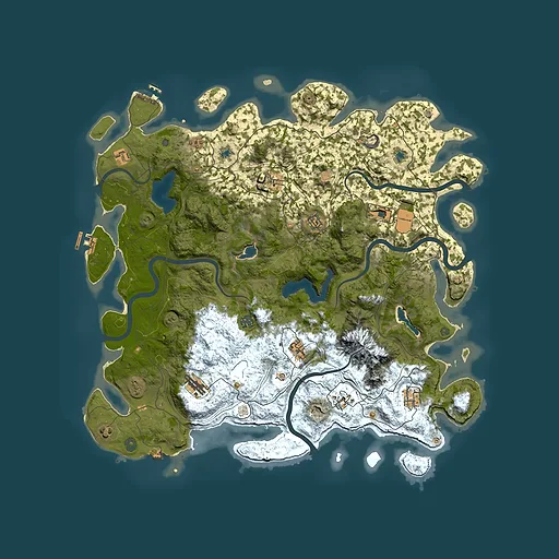 Rust map seed 1449819677, 5000x5000m top-down preview