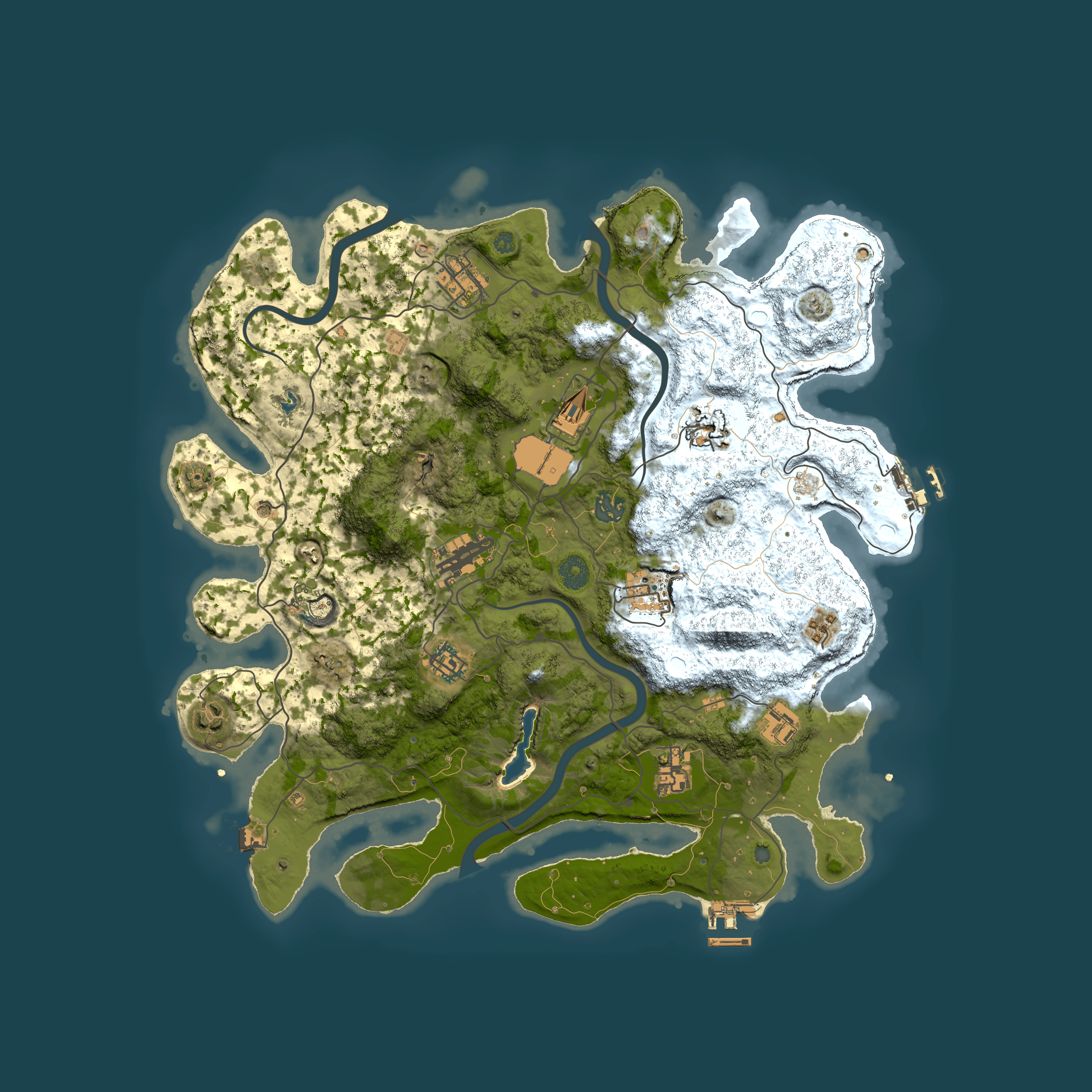 Full top-down render of Rust map seed 343054149, 4000x4000m