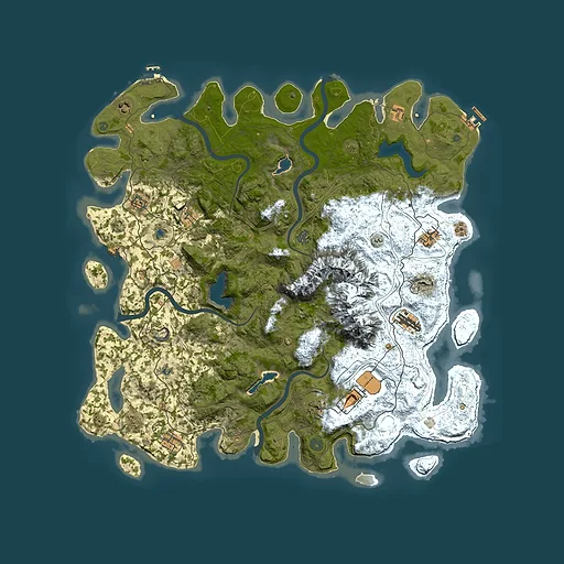 Rust map seed 509101429, 5000x5000m top-down preview