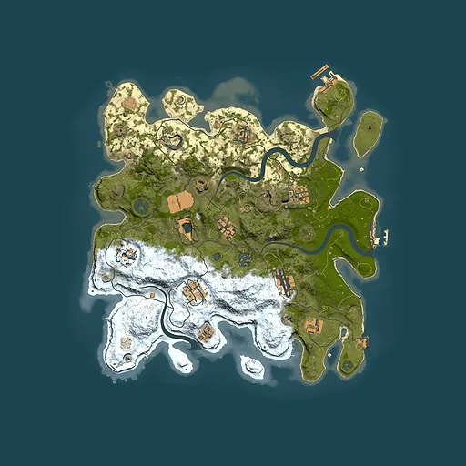 Rust map seed 2072634518, 3500x3500m top-down preview