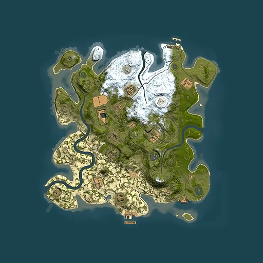 Rust map seed 1517866292, 3500x3500m top-down preview