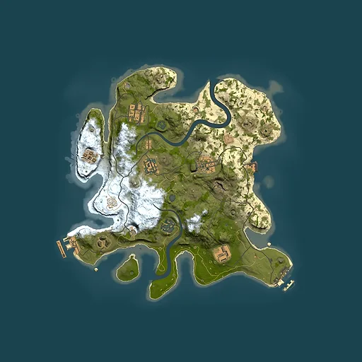 Rust map seed 1077721422, 3000x3000m top-down preview