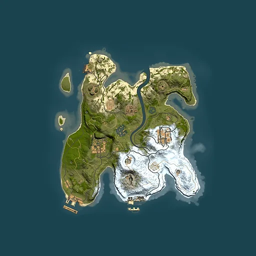 Rust map seed 1921669375, 2500x2500m top-down preview