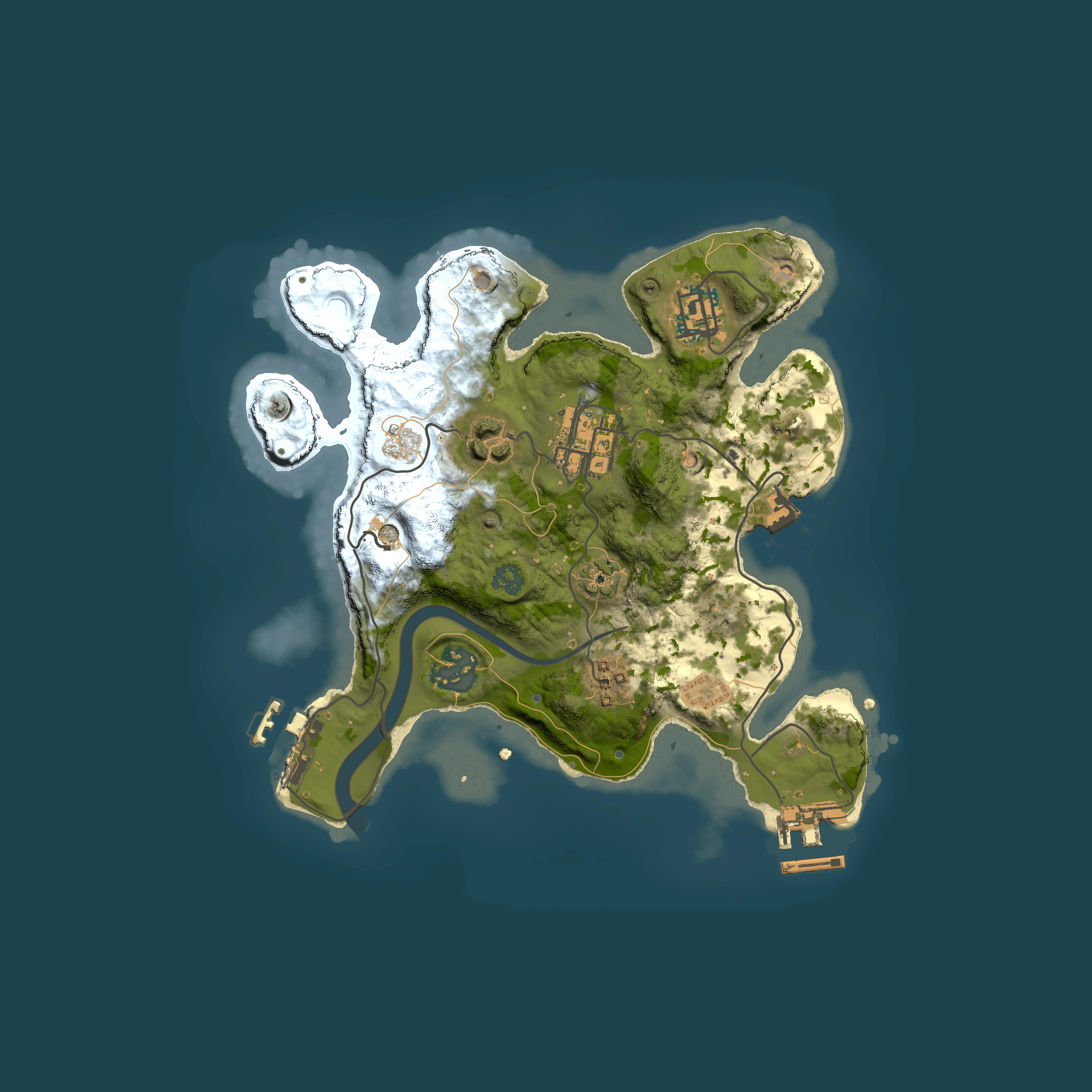 Full top-down render of Rust map seed 1298101202, 2500x2500m
