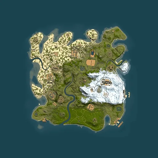 Rust map seed 412908955, 3500x3500m top-down preview