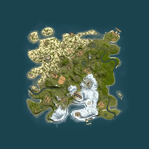 Rust map seed 1129475159, 3500x3500m top-down preview