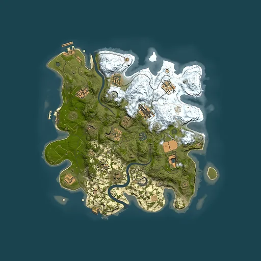 Rust map seed 1854916652, 3500x3500m top-down preview