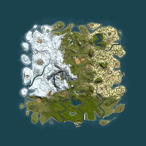 Rust map seed 1326381018, 5000x5000m top-down preview