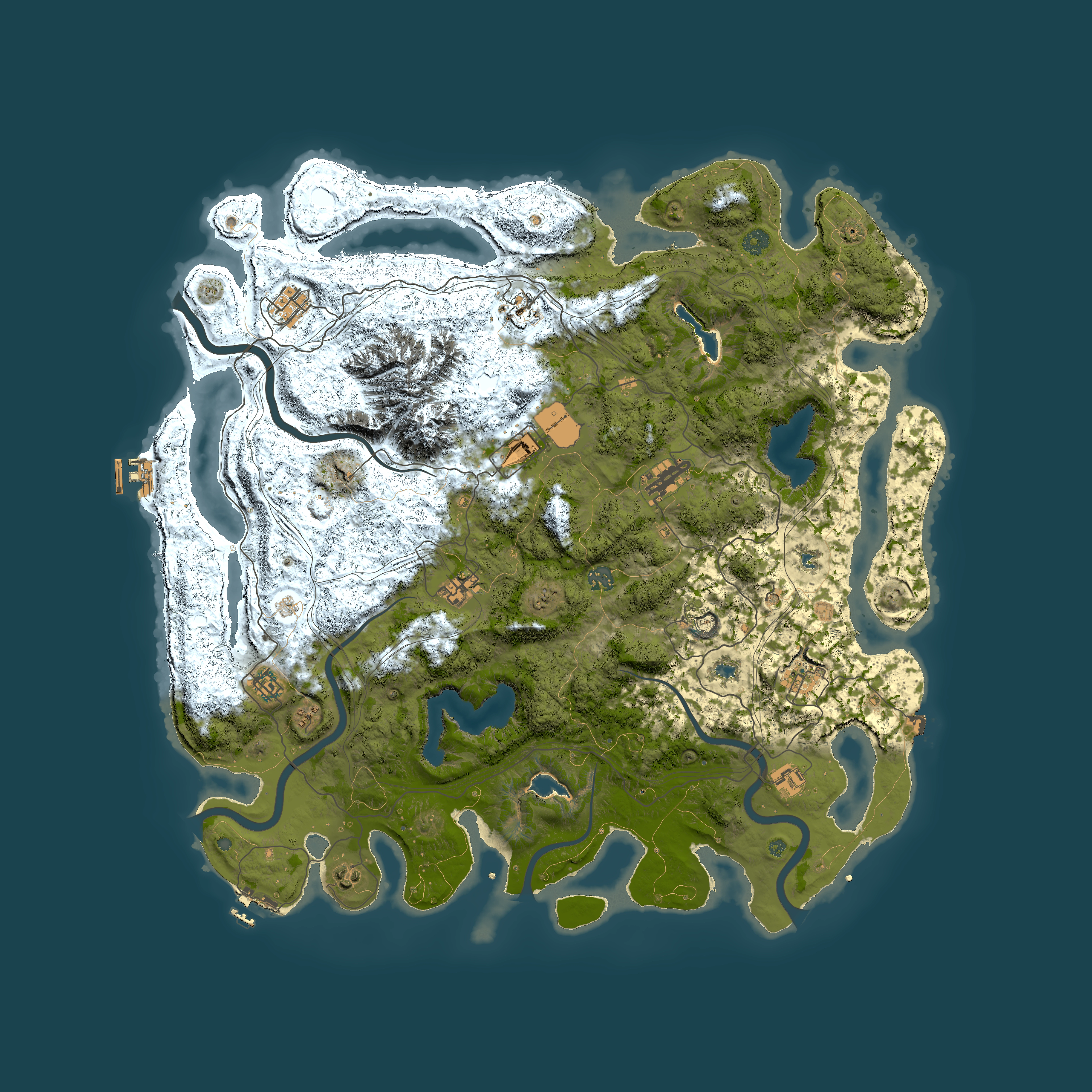 Full top-down render of Rust map seed 1469403040, 5000x5000m
