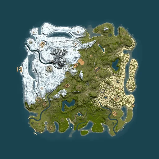 Rust map seed 1469403040, 5000x5000m top-down preview