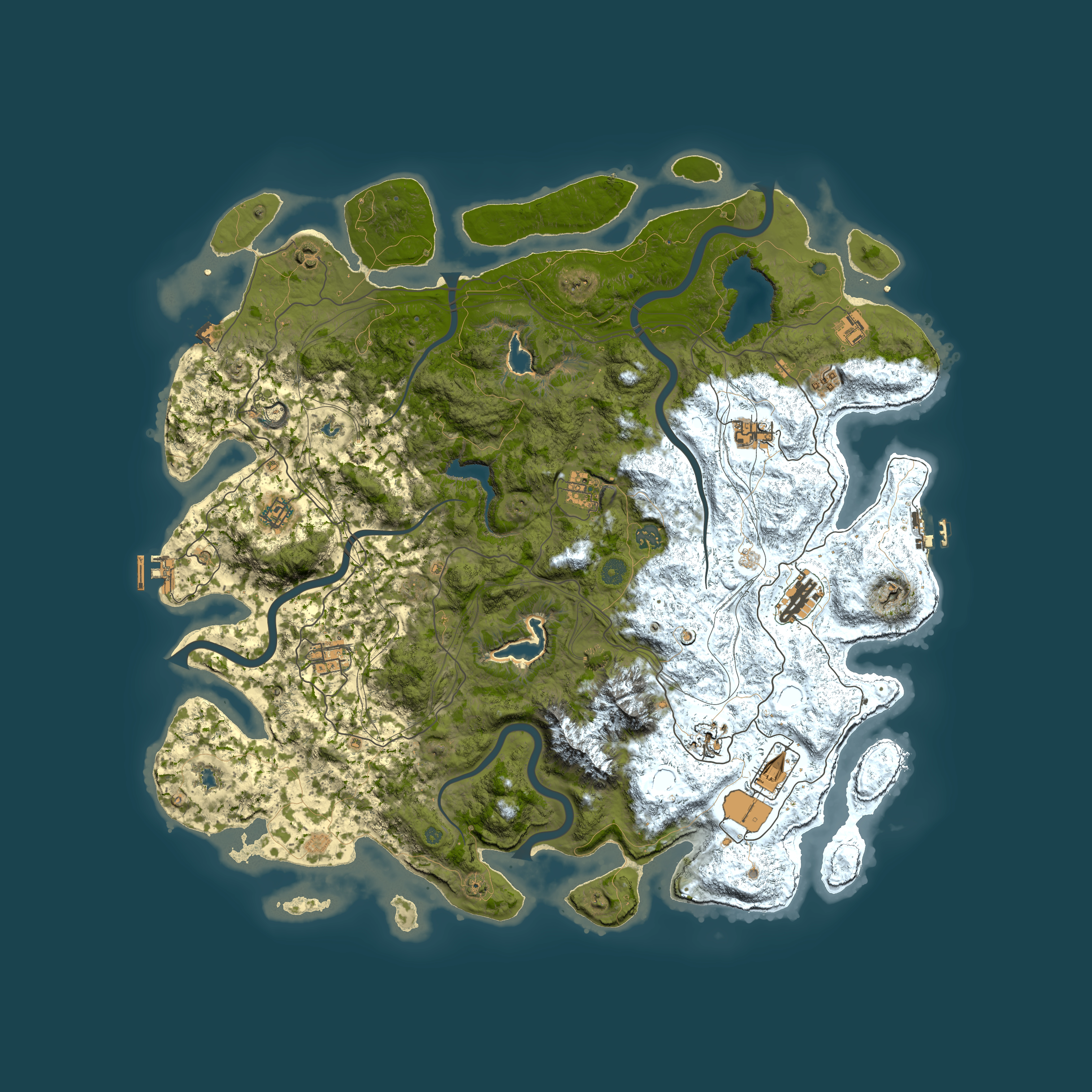 Full top-down render of Rust map seed 702686230, 5000x5000m