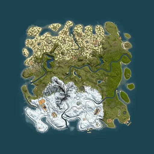 Rust map seed 637555685, 5000x5000m top-down preview