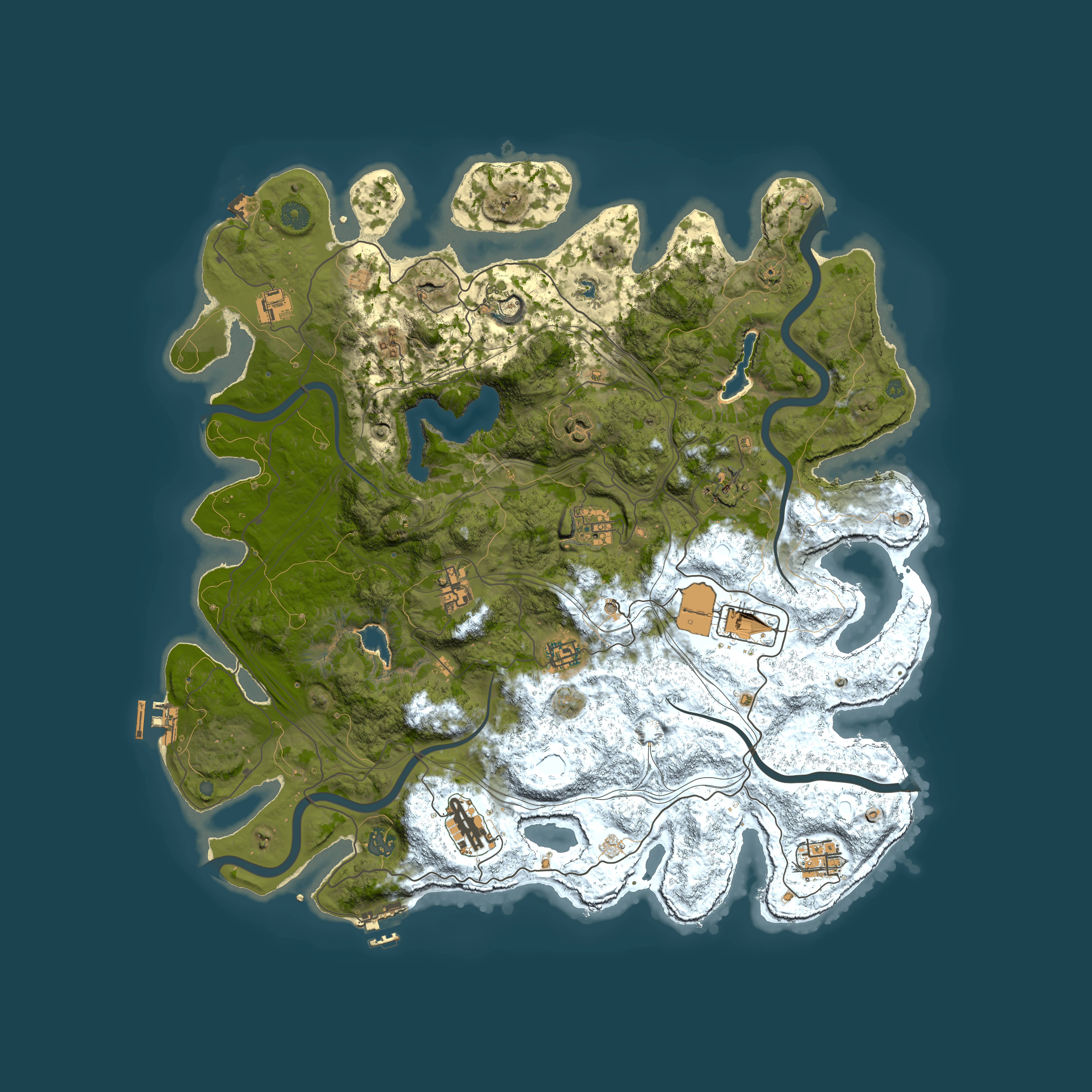 Full top-down render of Rust map seed 1886333459, 4500x4500m