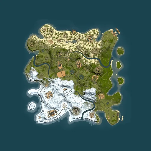Rust map seed 61436766, 3500x3500m top-down preview