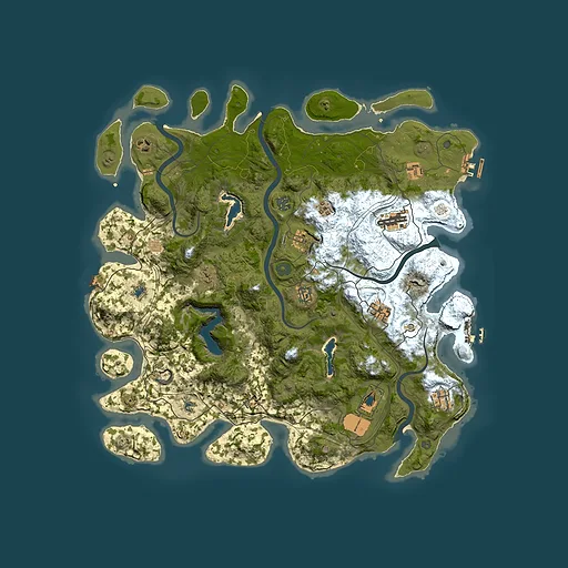 Rust map seed 598134733, 4500x4500m top-down preview