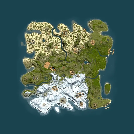Rust map seed 254575738, 4000x4000m top-down preview