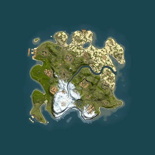 Rust map seed 698886518, 3000x3000m top-down preview
