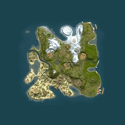 Rust map seed 2057359830, 3000x3000m top-down preview