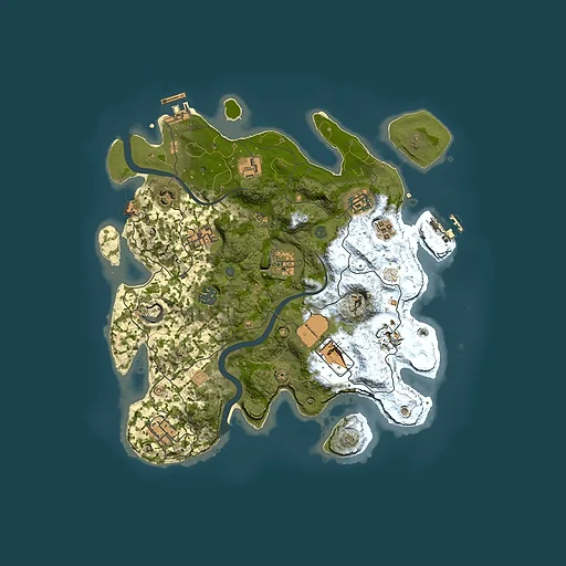 Rust map seed 1413848853, 3500x3500m top-down preview