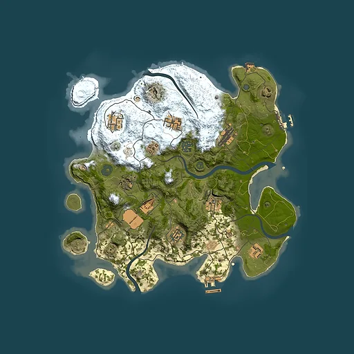 Rust map seed 1521849255, 3500x3500m top-down preview